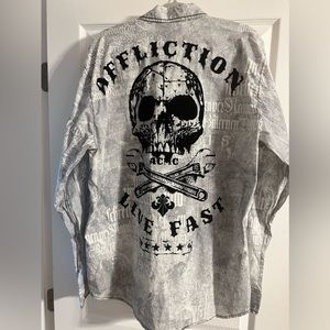 Affliction button down men’s shirt